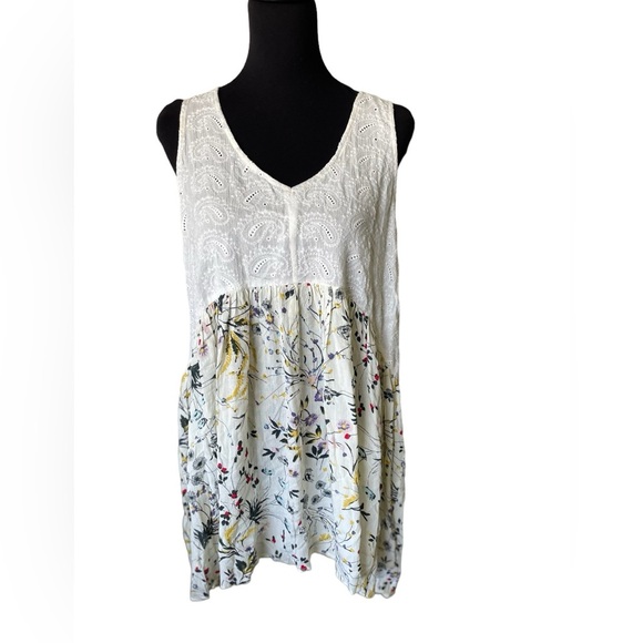 NWT Mystree Amanda Wildflower Tunic/Mini Tank Dress, Size Medium - Picture 1 of 5